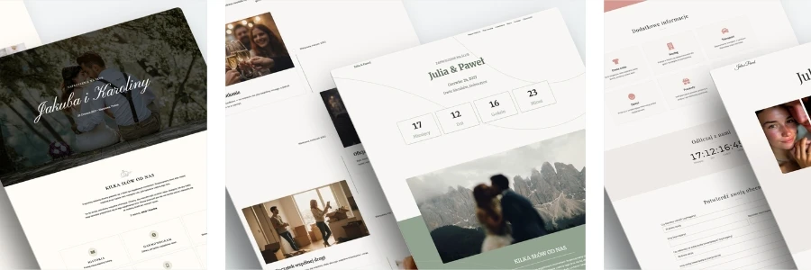 Wybierz pakiet strony ślubnej